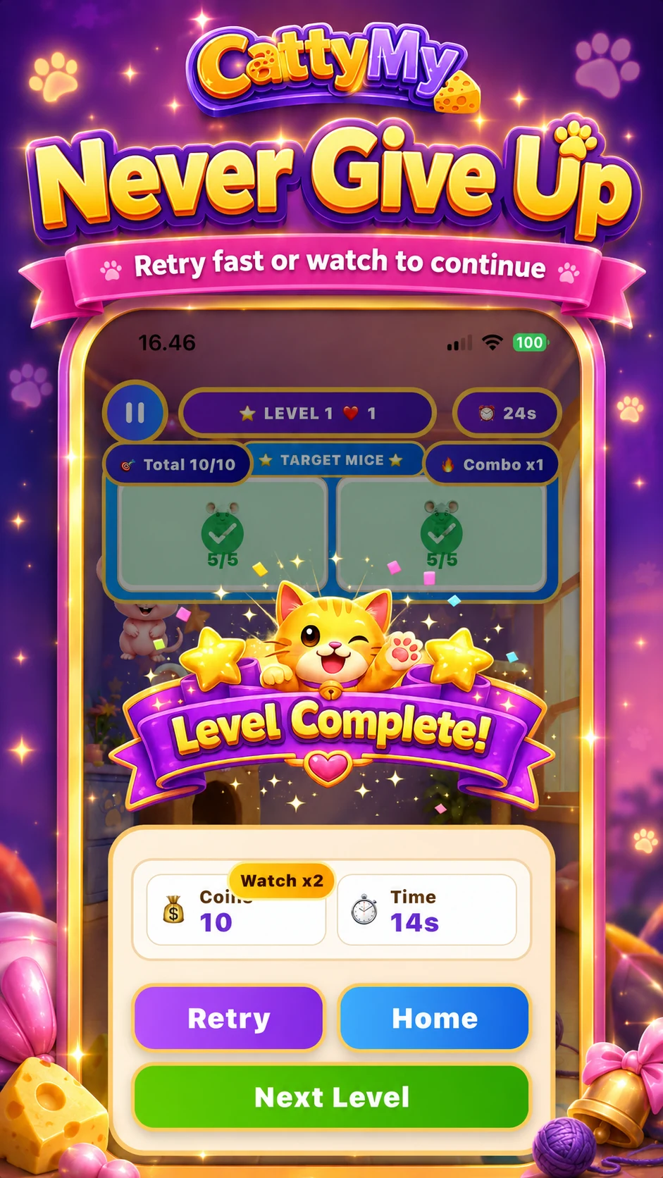 Cattymy : Cat Mouse Catch Game screenshot