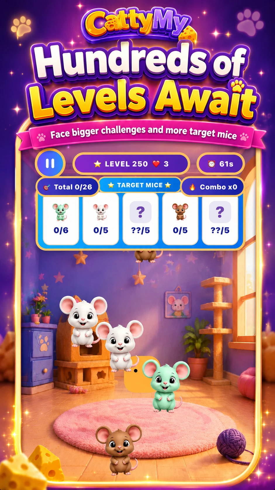 Cattymy : Cat Mouse Catch Game screenshot