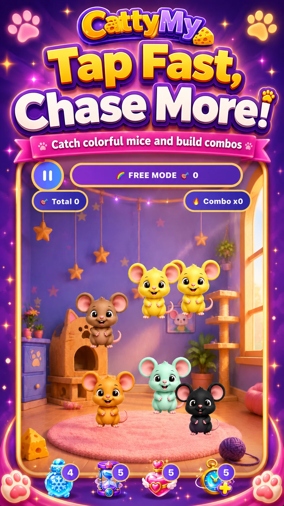 Cattymy : Cat Mouse Catch Game screenshot