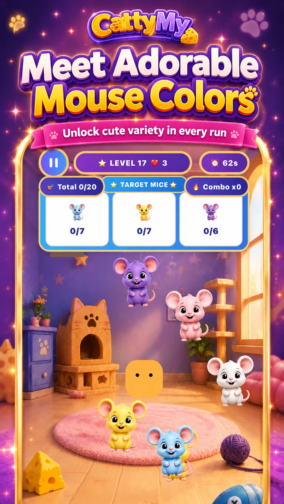 Cattymy : Cat Mouse Catch Game screenshot
