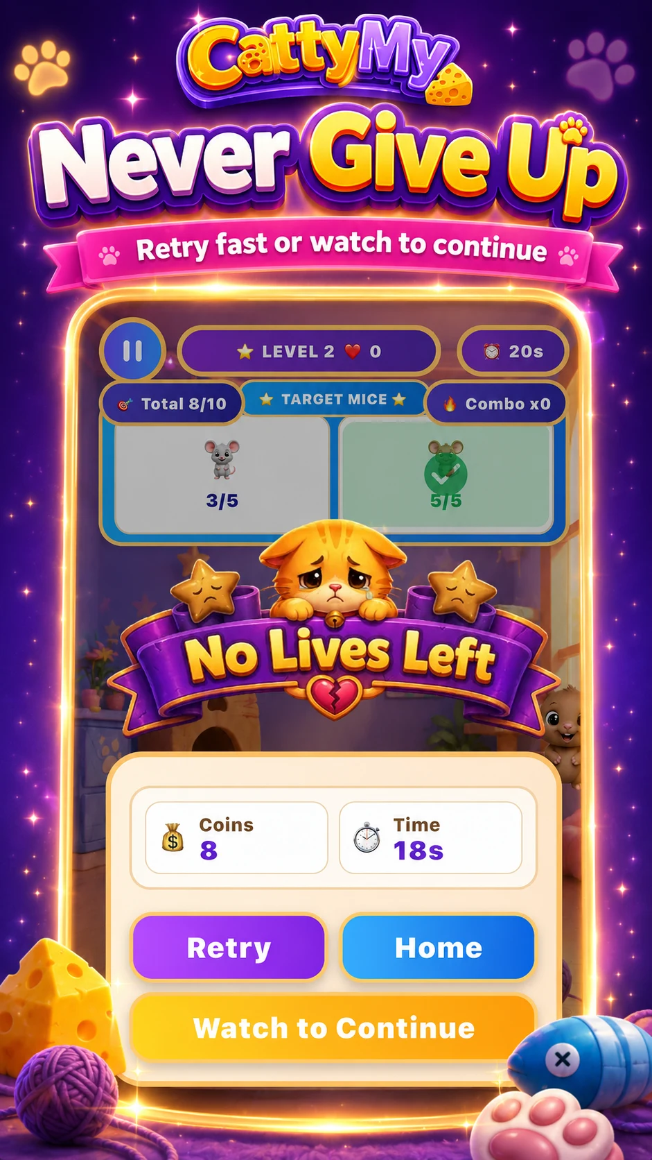 Cattymy : Cat Mouse Catch Game screenshot